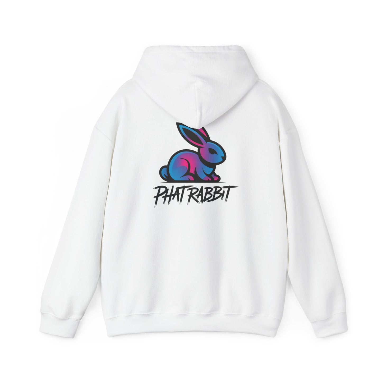 Phat Rabbit Graphic Hoodie — Colorful Neon Bunny Streetwear Sweatshirt