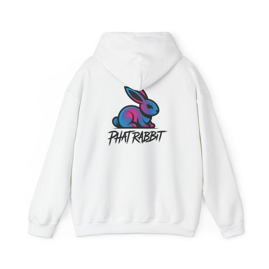 Phat Rabbit Graphic Hoodie — Colorful Neon Bunny Streetwear Sweatshirt