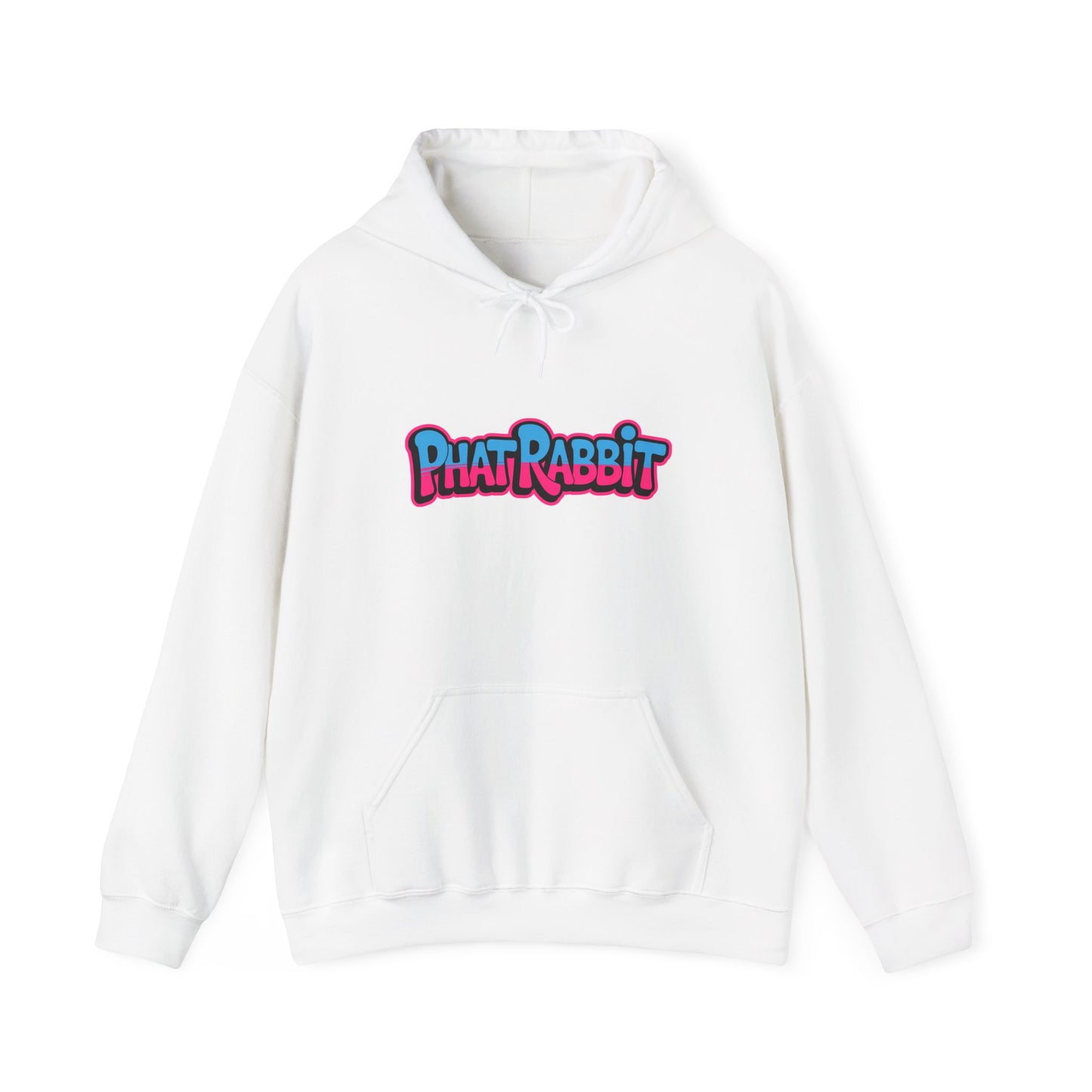 Phat Rabbit Graphic Hoodie — Colorful Neon Bunny Streetwear Sweatshirt