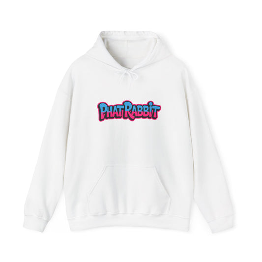 Phat Rabbit Graphic Hoodie — Colorful Neon Bunny Streetwear Sweatshirt