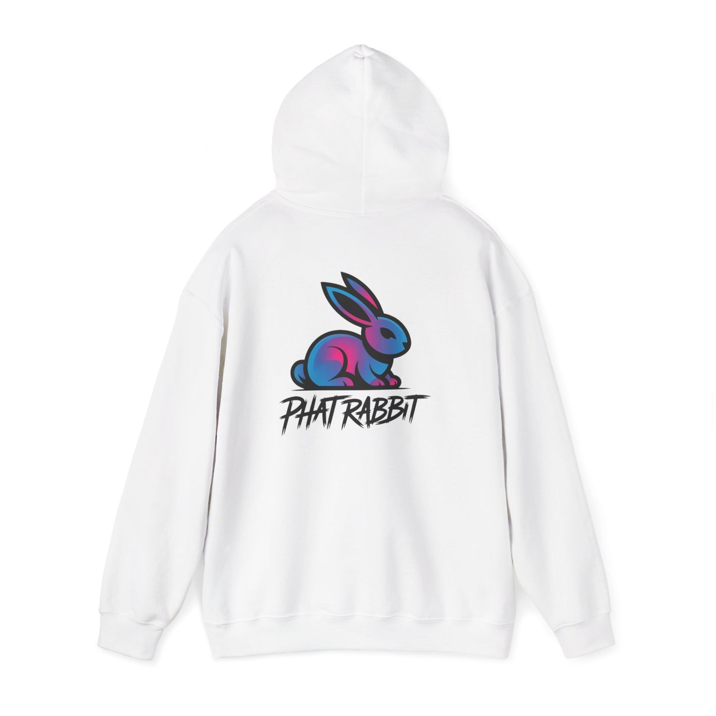 Phat Rabbit Graphic Hoodie — Colorful Neon Bunny Streetwear Sweatshirt