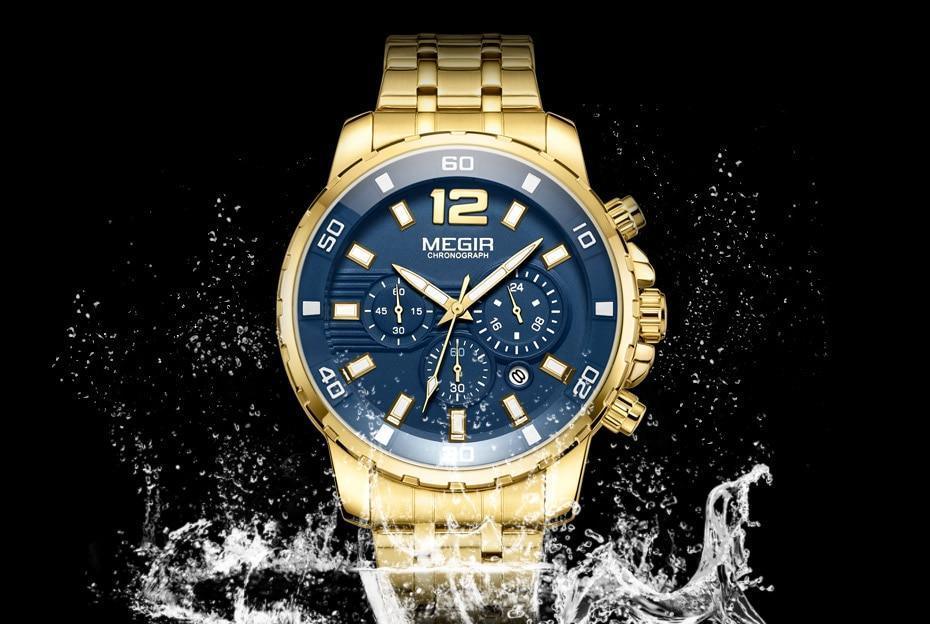 Cordell Christopher Men's Luxury Gold Business Watch