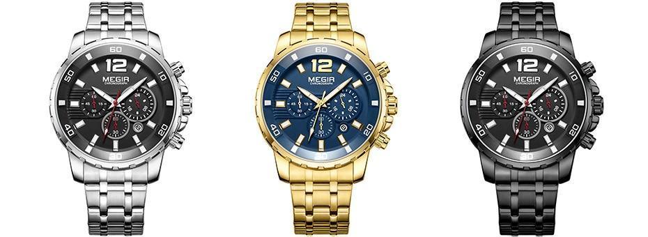 Cordell Christopher Men's Luxury Gold Business Watch