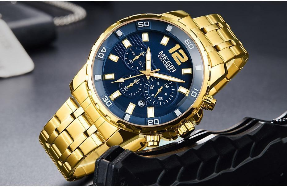 Cordell Christopher Men's Luxury Gold Business Watch