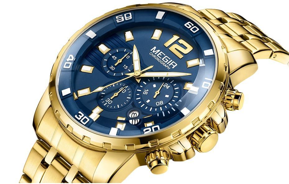 Cordell Christopher Men's Luxury Gold Business Watch