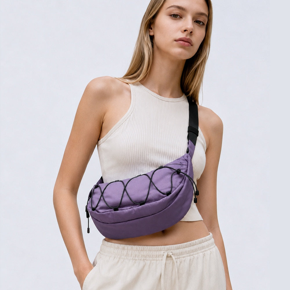 Airy Nylon Crescent Sling Bag